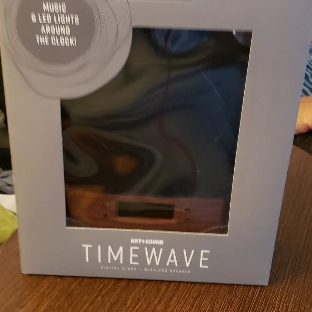 Timewave Digital Clock Wireless Bluetooth Speaker w/Sound Sensitive LED Lights